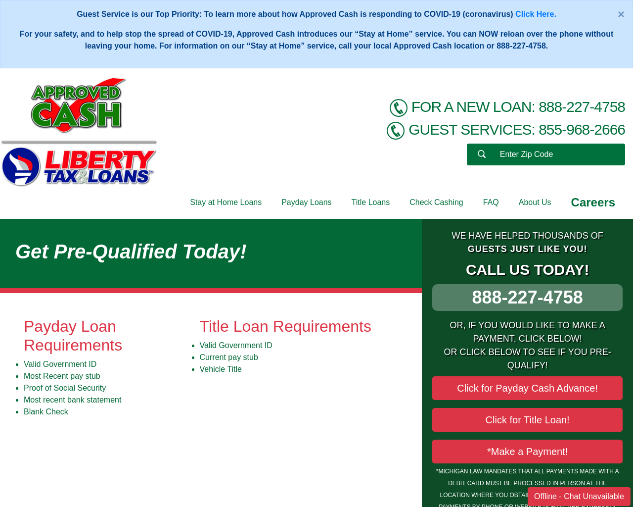 Approved Cash Advance